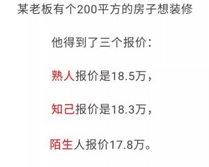 一個裝修工程，這三種報價，你會選哪個呢?